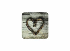 Onderzetters voor glazen Heart 10x10cm - MDF - multicolor - set van 6