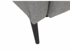 Oorfauteuil en poef Canto 76x80x107cm - stof - taupe