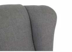 Oorfauteuil en poef Canto 76x80x107cm - stof - taupe