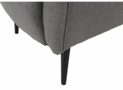 Oorfauteuil en poef Canto 76x80x107cm - stof - taupe