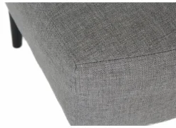 Oorfauteuil en poef Canto 76x80x107cm - stof - taupe