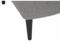 Oorfauteuil en poef Canto 76x80x107cm - stof - taupe