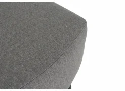 Oorfauteuil en poef Canto 76x80x107cm - stof - taupe