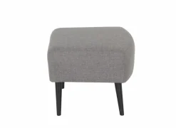 Oorfauteuil en poef Canto 76x80x107cm - stof - taupe