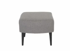 Oorfauteuil en poef Canto 76x80x107cm - stof - taupe