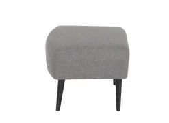 Oorfauteuil en poef Canto 76x80x107cm - stof - taupe