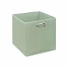 Opbergbox 31x31cm - stof - saliegroen