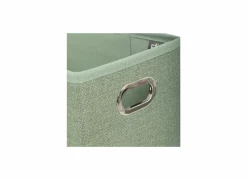 Opbergbox 31x15cm - stof - saliegroen