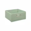 Opbergbox 31x15cm - stof - saliegroen
