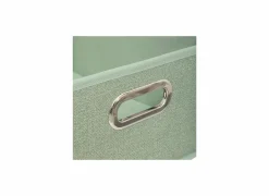 Opbergbox 31x15cm - stof - saliegroen