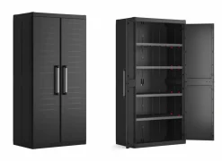 Opbergkast Detroit 89cm - polypropyleen - zwart