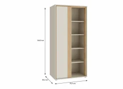 Opbergkast Wexlin 76x50x165cm - decor - sand & mauvella oak
