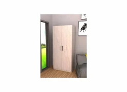 Opbergkast 80x40x180cm - decor - witte eik