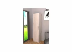 Opbergkast 40x40x180cm - decor - witte eik