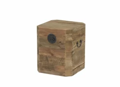 Opbergkoffer Mahjong 40x48x40cm - gerecycleerd den massief - naturel