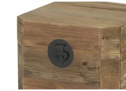 Opbergkoffer Mahjong 40x48x40cm - gerecycleerd den massief - naturel