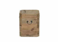 Opbergkoffer Mahjong 40x48x40cm - gerecycleerd den massief - naturel