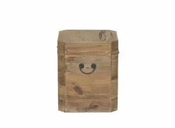 Opbergkoffer Mahjong 40x48x40cm - gerecycleerd den massief - naturel