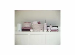 Opbergmand Rena 24x18x16cm - polyester & katoen - paars