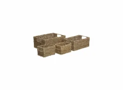 Opbergmand Seagrass 24x32x14cm set van 4