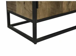 Opbergrek Lucho 100x40x180cm - mango massief - naturel & zwart