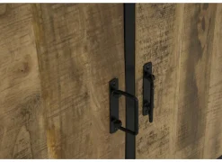 Opbergrek Lucho 100x40x180cm - mango massief - naturel & zwart