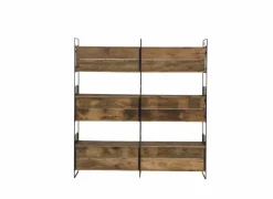 Opbergrek Opium  180,5x35x190cm - gerecycleerd den massief - naturel & zwart