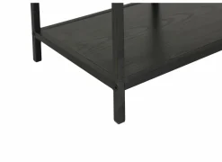 Opbergrek Tower 77x35x185cm - melamine & metaal - zwart