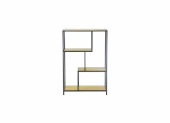 Opbergrek Tower 77x35x114cm - melamine & metaal - wild oak