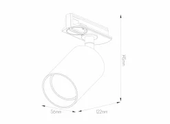Opbouwspot GU10 - aluminium - zwart