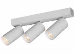 Opbouwspot 3xGU10 - aluminium - wit