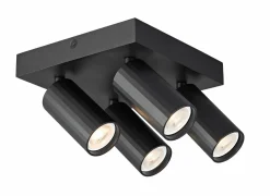 Opbouwspot 4xGU10 - aluminium - zwart