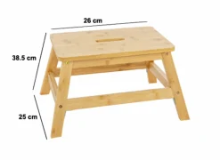 Opstapje 26x25x38,5cm - bamboe 1 trede