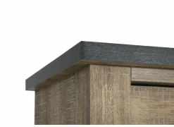 Opzetstuk Etienne 221cm - decor - industriële eik & zwart