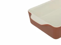 Ovenschaal 23x14cm - keramiek - terracotta of cream