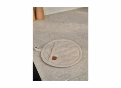 Pannenlap Stoff Ø20cm - katoen - zand