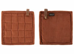 Pannenlap Velmar 20x20cm - katoen & polyester - cognac