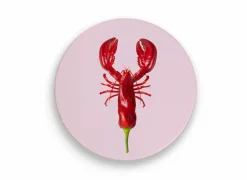 Pannenonderzetter Kreeft Ø18cm - stoneware - roze