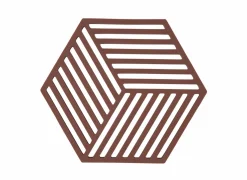 Pannenonderzetter 16x14cm - silicone - burgundy