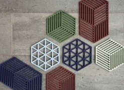 Pannenonderzetter 16x14cm - silicone - burgundy