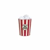 Papiermand Popcorn Ø22x26cm rood beige
