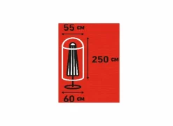 Parasolhoes 250cm grijs