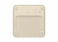 Personenweegschaal 28x28x3cm - glas - soft beige