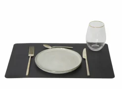Placemat Lederlook 30x45cm - lederlook - zwart