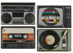 Placemat Record 29x44cm - kunststof - multicolor