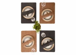 Placemat Truman 33x45cm - lederlook - zwart