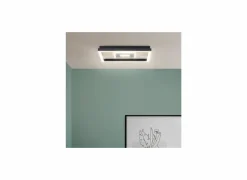 Plafondlamp Baldo 29,5x27,5cm - metaal/hout/kunststof - zwart/naturel