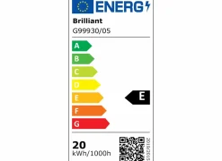 Plafondlamp Briston 100x25x5cm - kunststof & metaal - wit