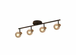 Plafondlamp 79x18cm amber glas