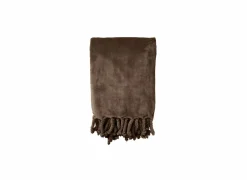 Plaid Florijn 150x200cm - polyester - bruin